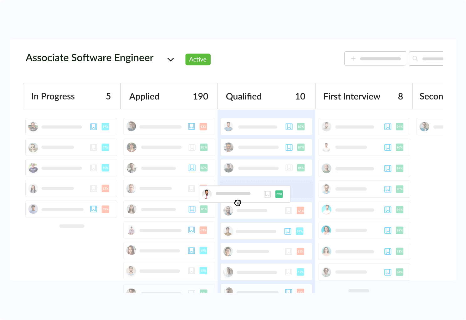 Cleveri AI-Powered Applicant Tracking System Dashboard