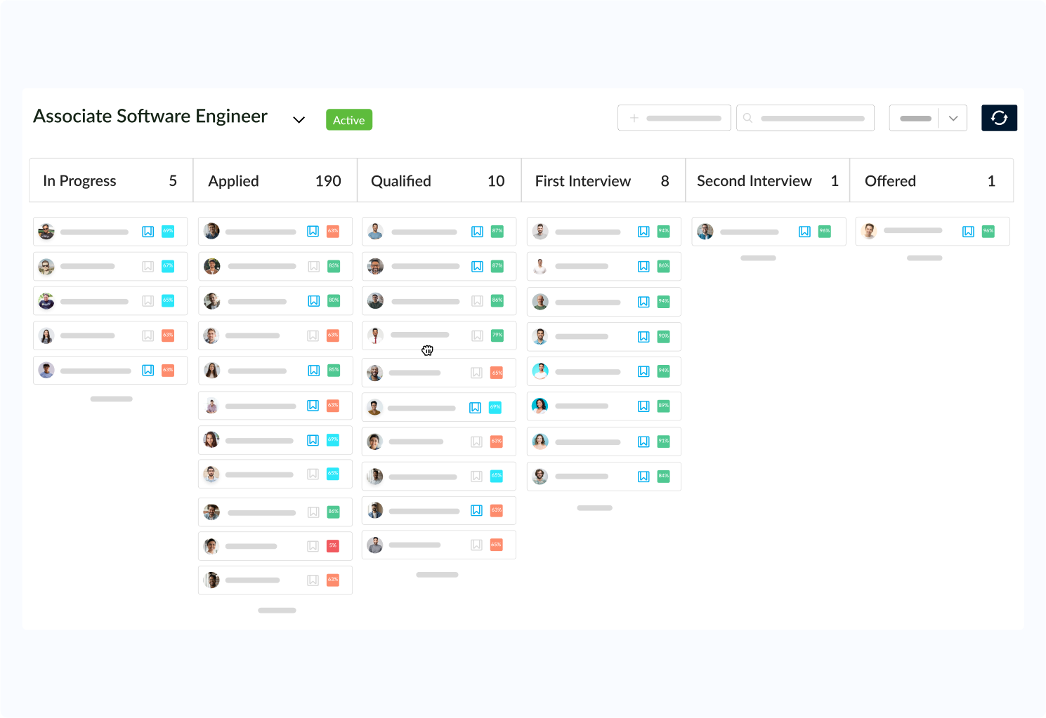 Cleveri AI-Powered Applicant Tracking System to find qualified candidates.