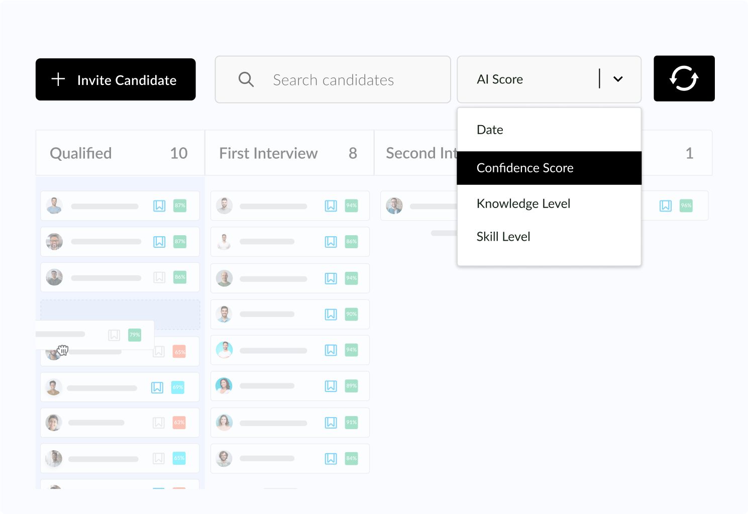 Cleveri AI-Powered Applicant Tracking System short list the strongest